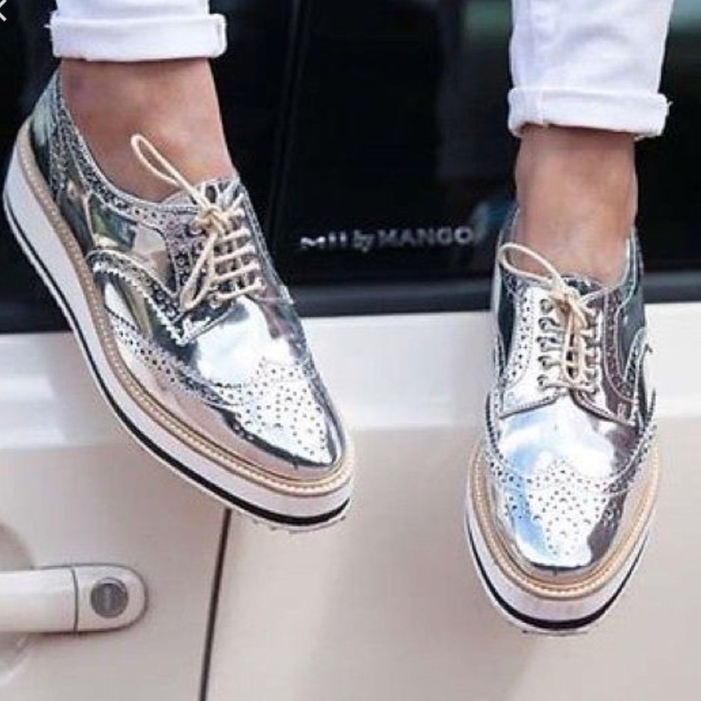 Zara silver platform shoes - Picture 4 of 8